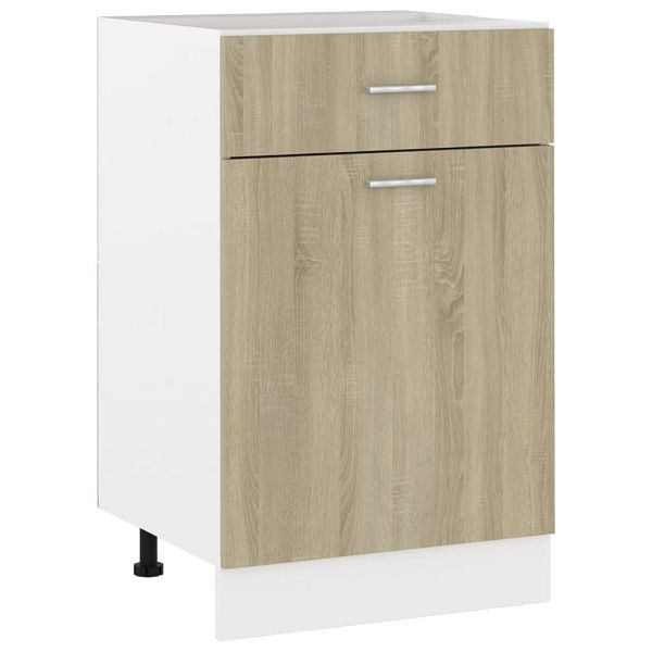 vidaXL Schubunterschrank Sonoma-Eiche 50x46x81,5 cm Holzwerkstoff, 801223