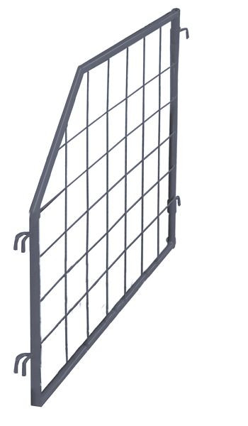VARIOfit Palettenaufsatz Trenngitter, schräg, Abmessung: 750 x 400/800 mm, RAL 7016 anthrazitgrau, zpa-080.061/AG