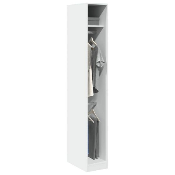 vidaXL Kleiderschrank Weiß 30x50x200 cm Holzwerkstoff, 3307774