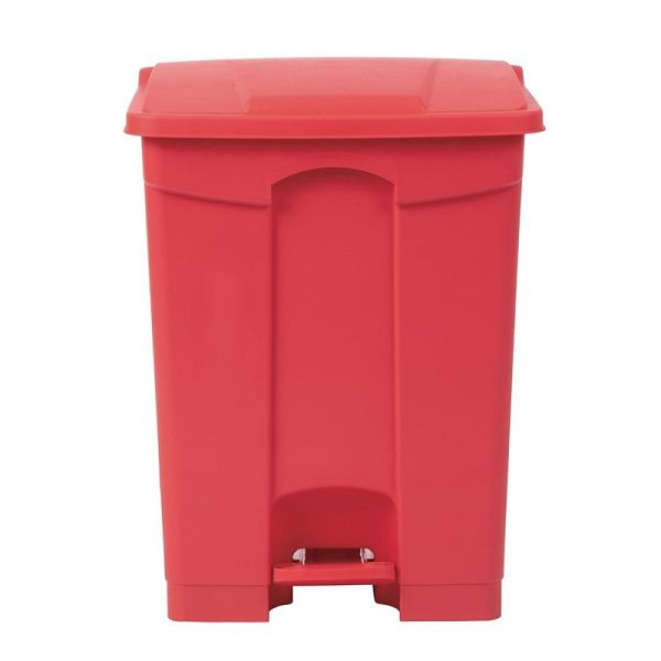 Jantex Küchenpedaleimer rot 65L, Polypropylen, freihändige Bedienung, DC710