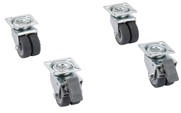 ALPENINOX Rollensatz (4 Stück), Ø in mm: 50, davon 2 mit Feststeller, 402881035