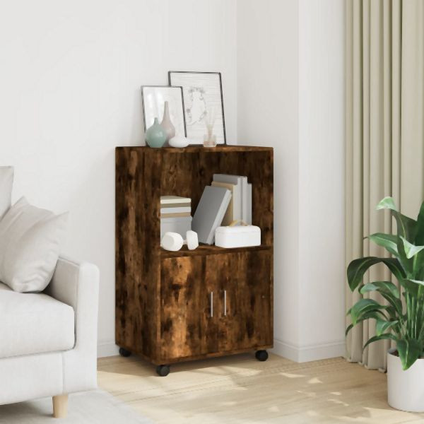 vidaXL Rollschrank Räuchereiche 55x40x91 cm Holzwerkstoff, 853186