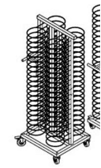 NordCap Hordenwagen für RRFF 20 E, B x T x H in mm: 630 x 630 x 1800, für 80 Teller, Ø in mm: 180 - 310, 437900036