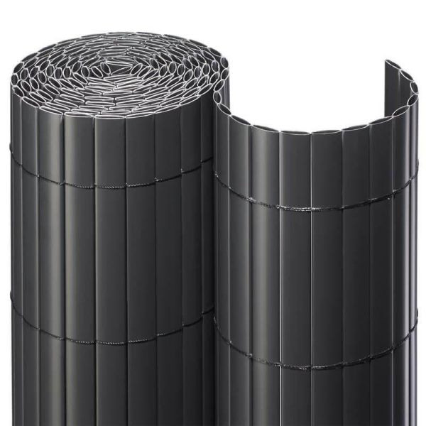NOOR Sichtschutzmatte PVC Sichtschutz Kunststoff 3m, Größe etwa 1,80 x 3m Farbe: anthrazit, 15518X03ANT