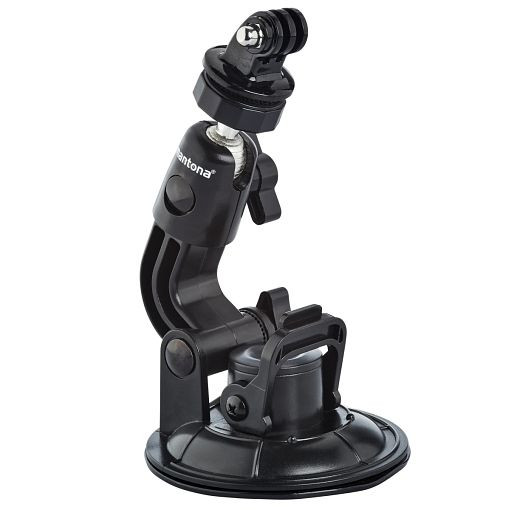 Mantona Saugnapf Halterung XL 1/4 Zoll+GoPro Mount, 1021281