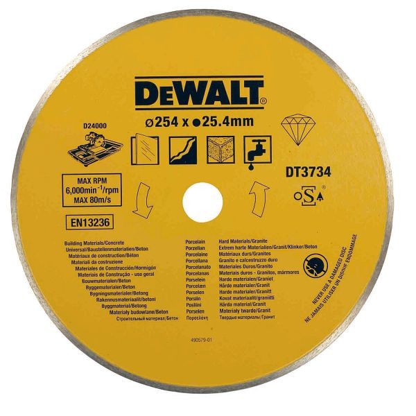 DeWalt Diamanttrennscheibe Eco4 250mm, für Stationär-Fliesensägen, DT3734-XJ