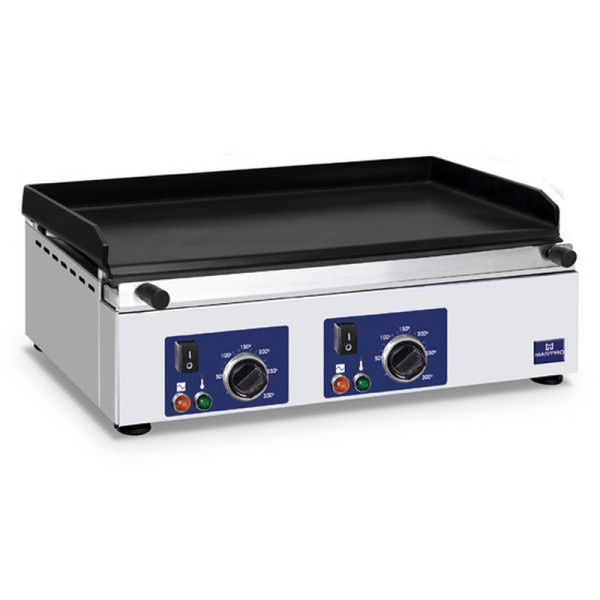 Mastro Elektro-Grillplatte mit 2 Grillzones, Tischmodell, glatte Platte, AJA0037
