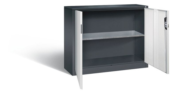 C+P Werkzeugschrank Acurado, H1000xB1200xT400mm, Farbe: Schwarzgrau / Lichtgrau, Muldengriff, 8830-000 S10216