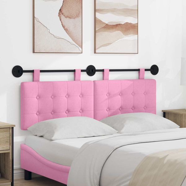 vidaXL Hängendes Kopfteil Rosa Stoff, 42031917, 8721364701786
