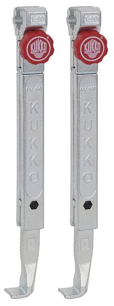KUKKO 2 schnellverstellbare Abzughaken (Paar), Hakenlänge: 250 mm, 1-252-P