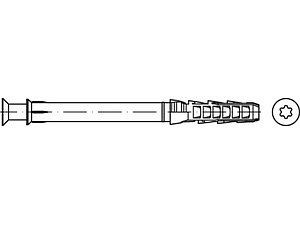 ART 88551 FISCHER-Langschaftdübel SXRL 8 x 80 T VE=S (50 Stück)