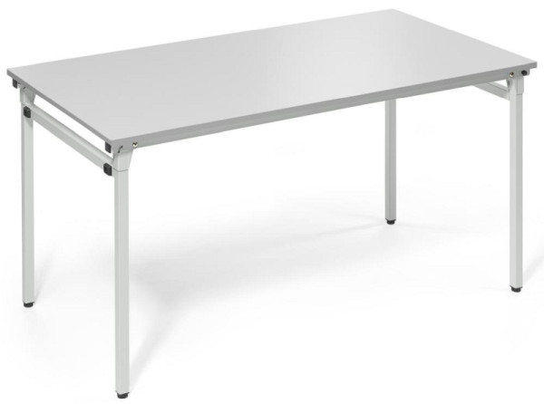 Deskin 4-Fuß-Klapptisch, Platte Lichtgrau, Gestell Lichtgrau RAL 7035, B 1400 x T 700 x H 720 mm, 284184
