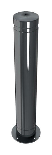 Schake Aluminiumpoller Ø 120 mm, ortsfest, für Dübel Befestigung mit Bodenplatte Ø 180 mm, Höhe Überflur 750 mm Gesamtlänge ca. 1050 mm, 40120PB