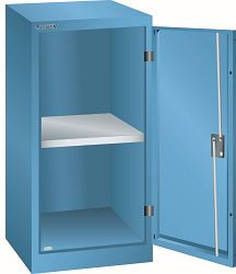 LISTA Flügeltürschrank (BxTxH) 500x500x1000mm KEY Lock, Lichtblau, 1 Verstellboden, Drehbolzen, 62.151.010