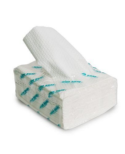 DENIOS Vliestücher All-Tex 80, weiß, gefaltet Q-Falz, Tuchformat 38 x 30 cm, VE: 500 Stück, 273933