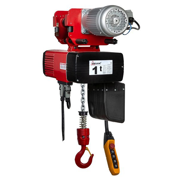 DELTA Premium Elektrischer Kettenzug Typ DEH mit elektrischem Fahrwerk 400V, 8/2m/min 1-Strang, 1t mit 3m Hubhöhe, DH.0.DED.01003.03