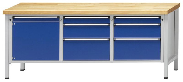 ANKE Werkbänke Kastenwerkbank, Modell 125 V, 2000 x 700 x 890 mm, RAL 7035/5010, BMP 40 mm, 300.981