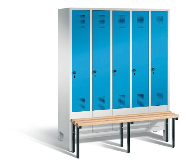 C+P Spind Evolo, 5 Abteile, H1850xB1480xT815 mm, Lichtgrau/Lichtblau, 48030-50 S10000