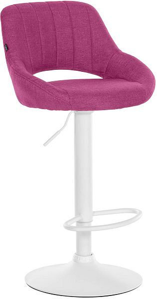 CLP Barhocker Milet Stoff weiß, lila, 321272, 4251756482114