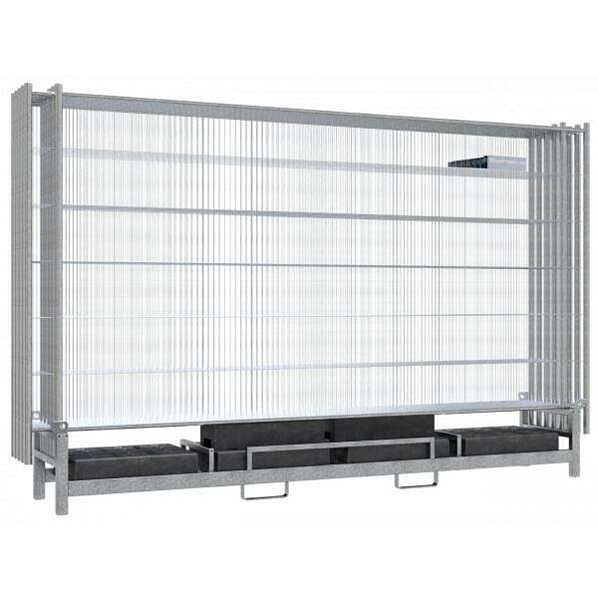 Schake Bauzaunset mit Twinpalette 10, bestehend aus: 10x Mobilzaun "Cloud" 2,00x 3,50 m verzinkt, 10x Recyclingfuß für Bauzaun 20 kg, 3B212T-10-SET4