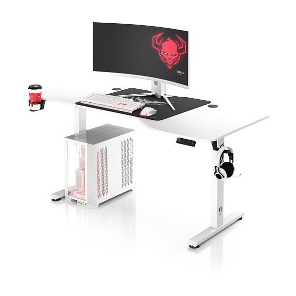 Diablo Chairs Höhenverstellbarer Schreibtisch Diablo X-Tensio 1600 Weiß, 1710