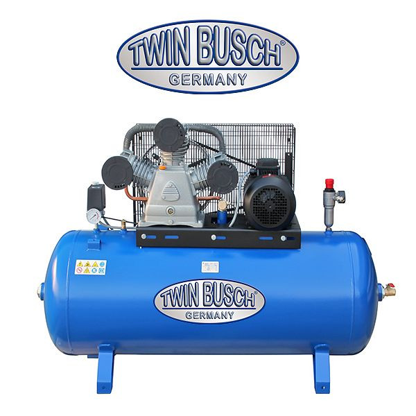 Twin Busch Druckluftkompressor liegend 500 L, TWK-500L
