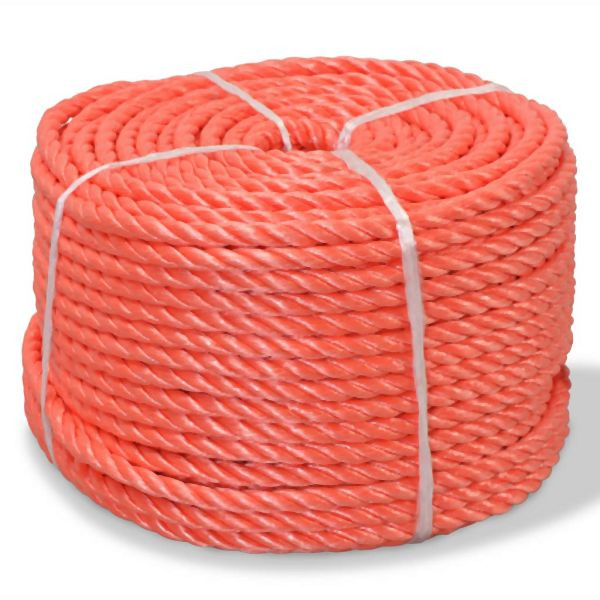 vidaXL Polypropylenseil 10 mm 250 m Orange, für Haus, Garten und Werkstatt, 143834