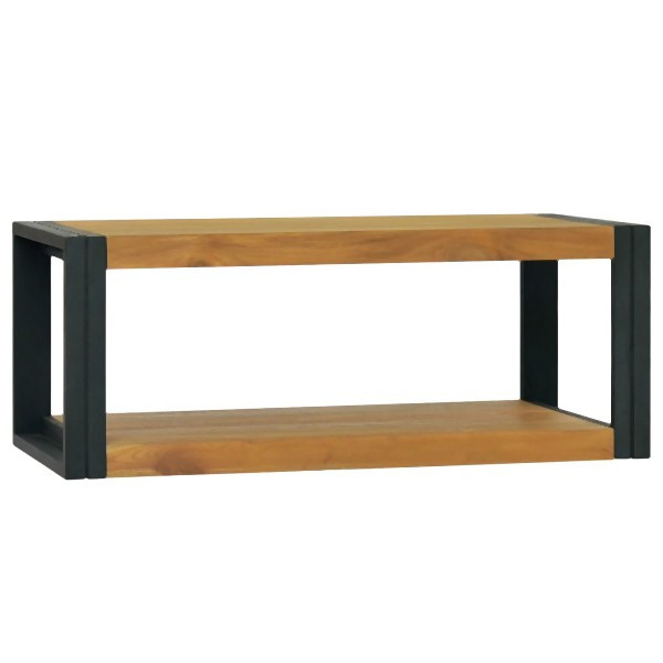 vidaXL Wand-Badregal 90x45x35 cm Massivholz Teak, 338231