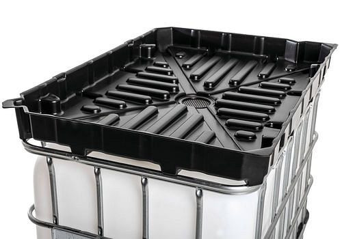 DENIOS FALCON IBC-Trichter Typ Full Size 600, aus Kunststoff (PE), 40 Liter, Ablauföffnung Ø 150 mm, 306067