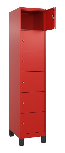 C+P Schließfachschrank Evolo PLUS, mit Füßen, 6 Fächer, 1950x400x500mm, 3020/30, 049010-126 S10025