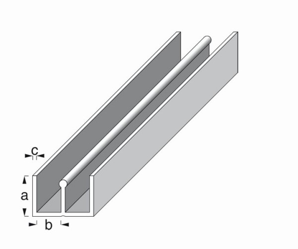 Vormann PVC Führungsschienen Profile 6 x 6 x 1 weiß, 1m, 055495100W