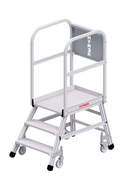 HYMER Podesttreppe fahrbar, einseitig begehbar, 3 Stufen, 618803