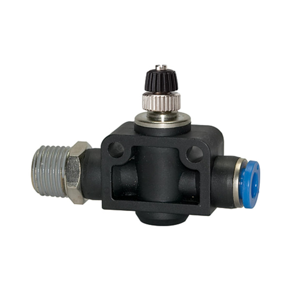 Riegler Drosselrückschlagventil »Blaue Serie«, gerade, R 1/8 außen G-S Ø 4mm, 135823