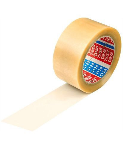 tesa PVC-Klebeband 4124, transparent, 50 mm breit x 66 m, Stärke 65µ, VE: 36 Rollen, 299529