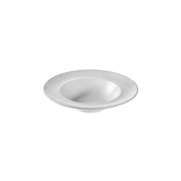 APS Pasta-Teller FOOTMARK - Melamin, Ø 26,5 cm, 0,5 Liter, weiß/grau, stapelbar, spülmaschinengeeignet, 85329