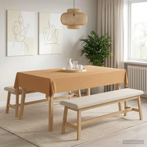 vidaXL Tischdecke 5 stk. Rechteckig Beige 140 x 260 cm, 42040481