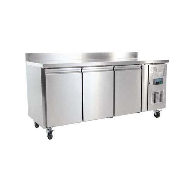 Polar Serie U Kühltisch mit Aufkantung 3-türig 417L, DL915