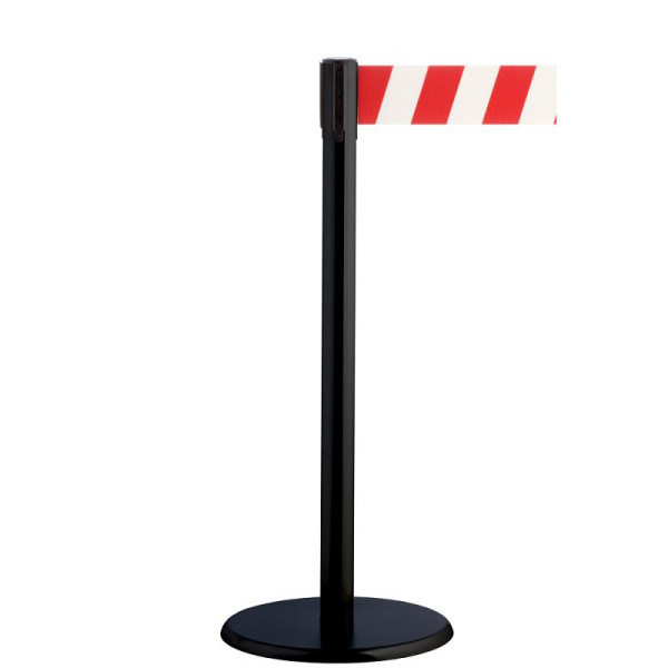 Stein HGS Personenleitsystem 'P-Line Harmony' aus Metall, schwarz, breites Gurtband, rot/weiß, 3,8 m, 65863.0008