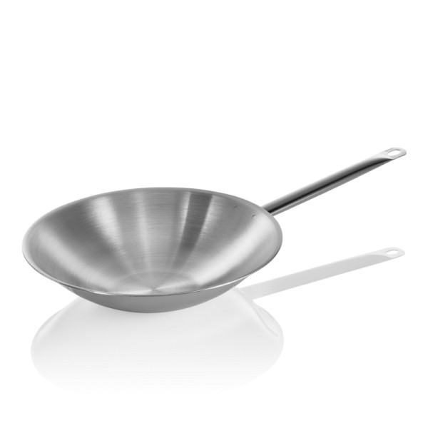 WAS Wok COOKWARE 21 mit abgeflachtem Boden, Ø 38 cm, Chromnickelstahl 18/10, 2271380