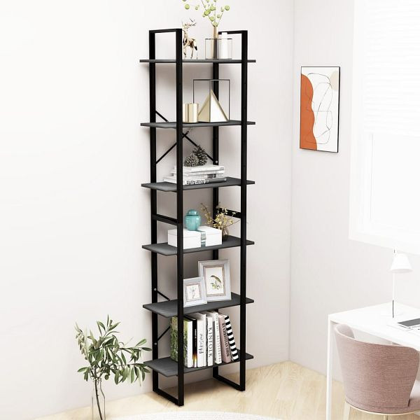 vidaXL Lagerregal Grau 60x30x210 cm Massivholz Kiefer, 806524