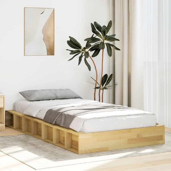 vidaXL Massivholzbett ohne Matratze 80x200 cm Eichenholz, 3324119