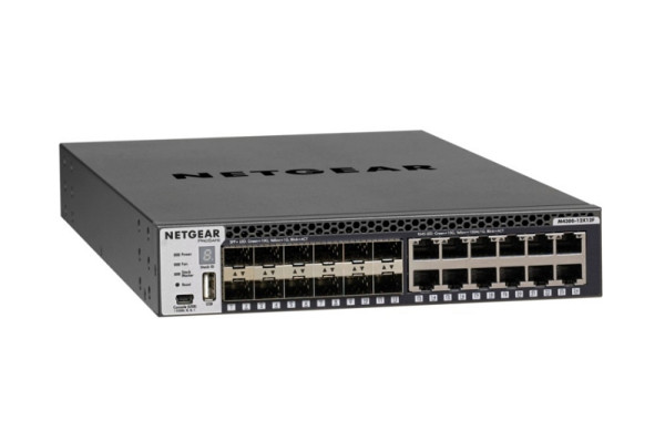 Netgear M4300-12X12F Gigabit Switch, 12x RJ45 PoE+ 10G, 12x SFP+ 10G, managed, 250W PSU, XSM4324S-100NES