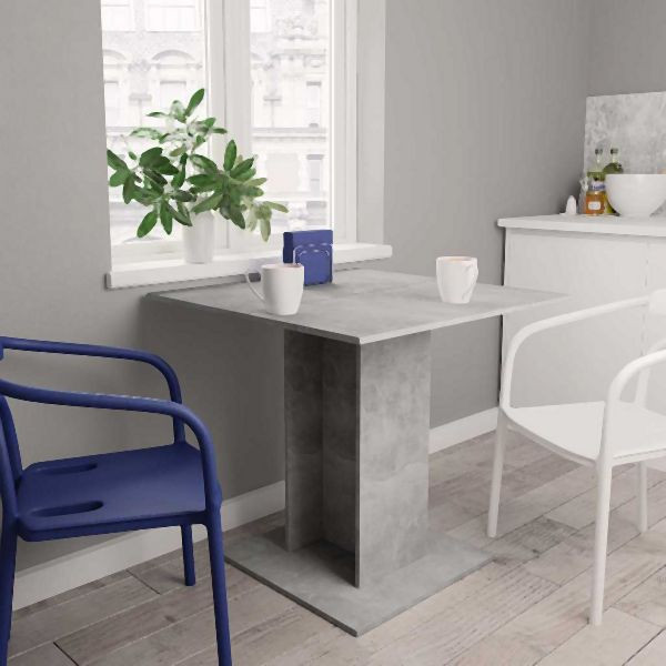 vidaXL Esstisch Betongrau 80x80x75 cm Holzwerkstoff, 800256