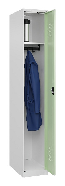 C+P Spind Evolo PLUS, 1 Abteil, 1850x300x500mm, 9016/6019, Verschluss Zylinderschloss, Ablageböden 1, 049000-10 S10046