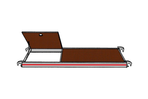 HYMER Bühne mit Durchstiegsklappe, Länge 1,90 m, Breite 0,65 m, 617824