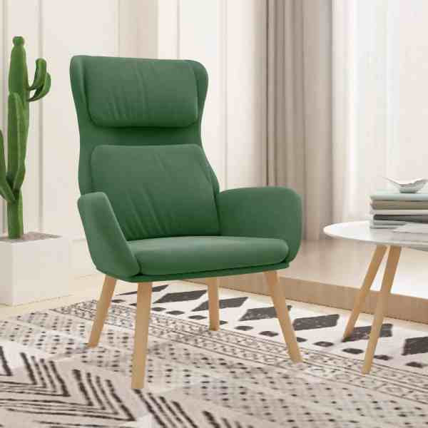 vidaXL Relaxsessel Hellgrün Samt, Füllung: Schaumstoff, 341354