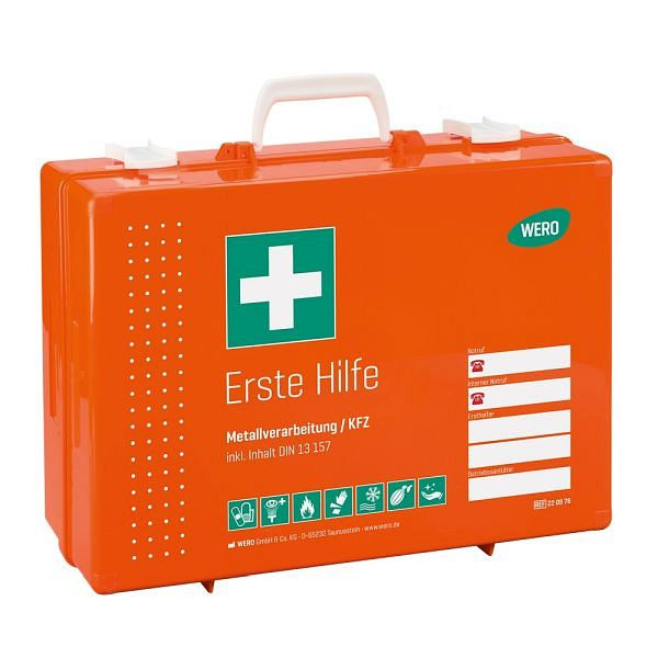 WERO Erste Hilfe Koffer Metallverarbeitung / KFZ inklusive DIN 13157 in Werotop 450, 220976