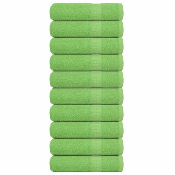 vidaXL Handtücher 10 Stück Apfelgrün 50x100 cm 360 g/m² 100% Baumwolle, 137024