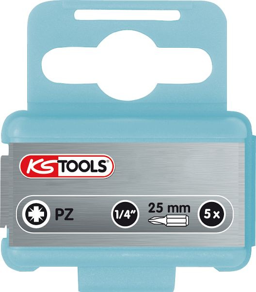 KS Tools 1/4" Edelstahl Bit, 25mm, PZ3, VE: 5 Stück, 910.2225