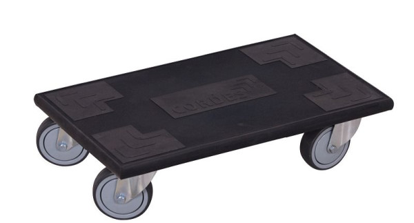 VARIOfit Möbelhund - Europa mit thermoplastischer Bereifung, 600 x 350 mm, Radsatz: Bereifung aus thermoplastischem Gummi, VE: 2 Stück, mh-937.003